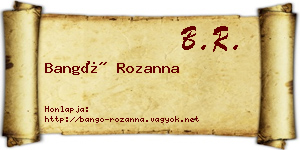 Bangó Rozanna névjegykártya